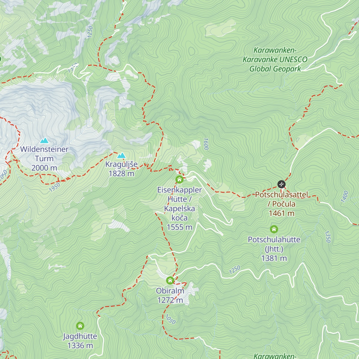 Eisenkappler Hütte / Kapelska koča map