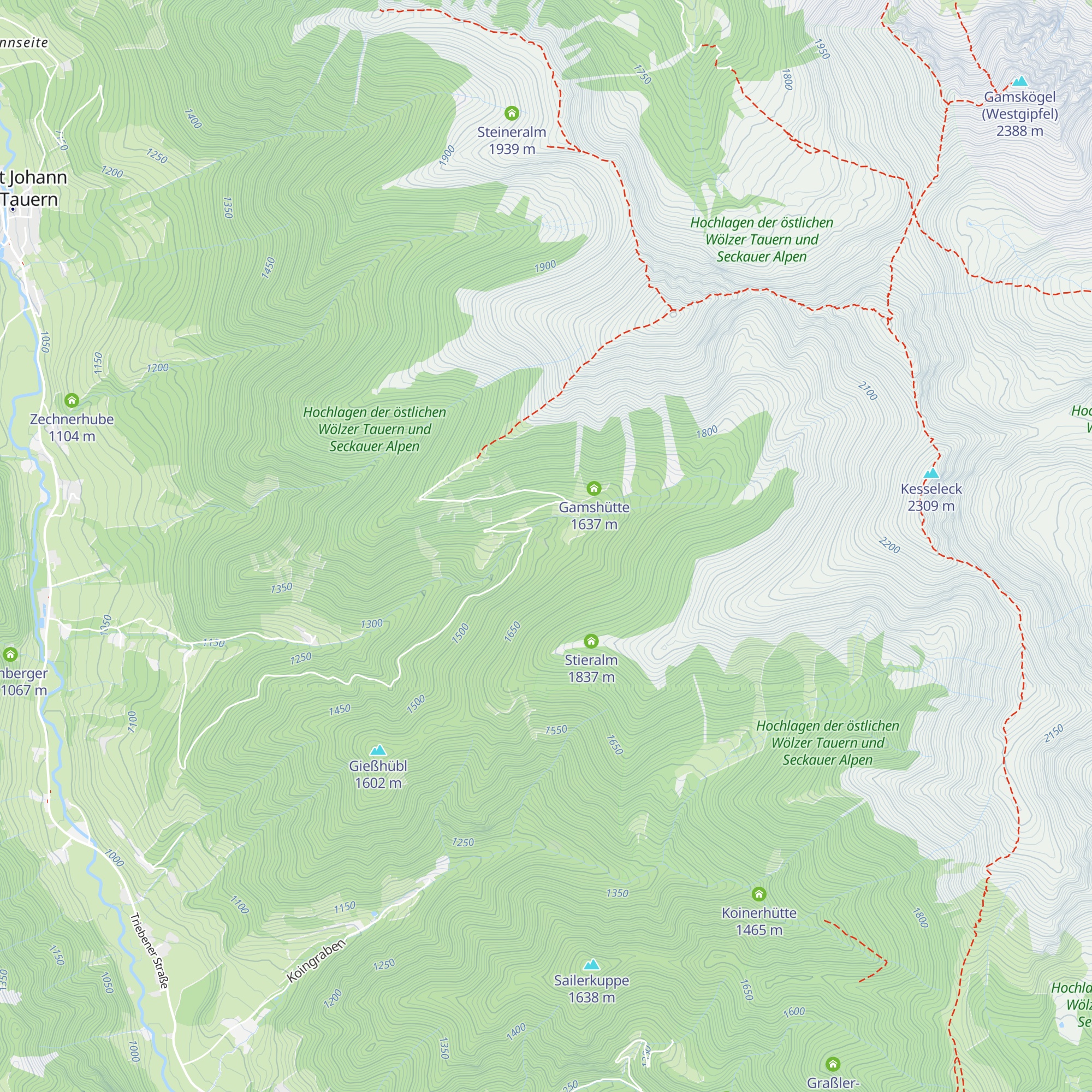 Hangleitenhütte map