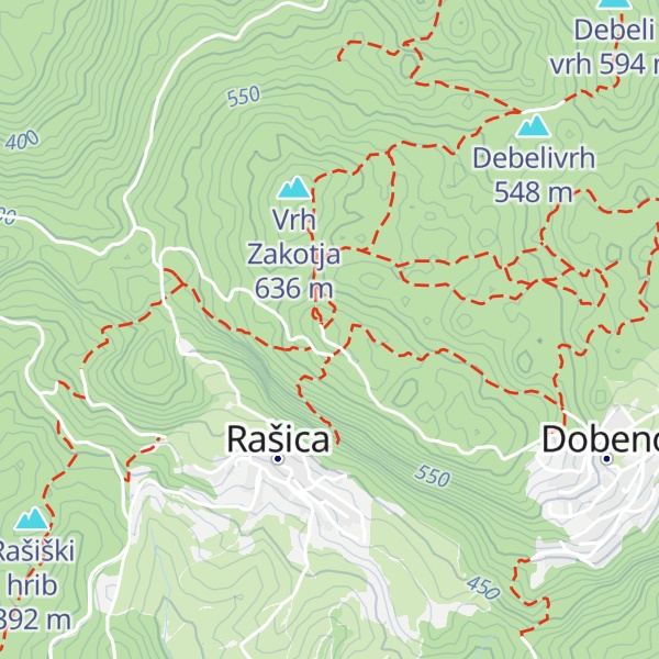 Map of AKOS - RNP Rašica
