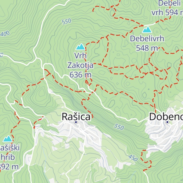 Map of Dom na Rašici