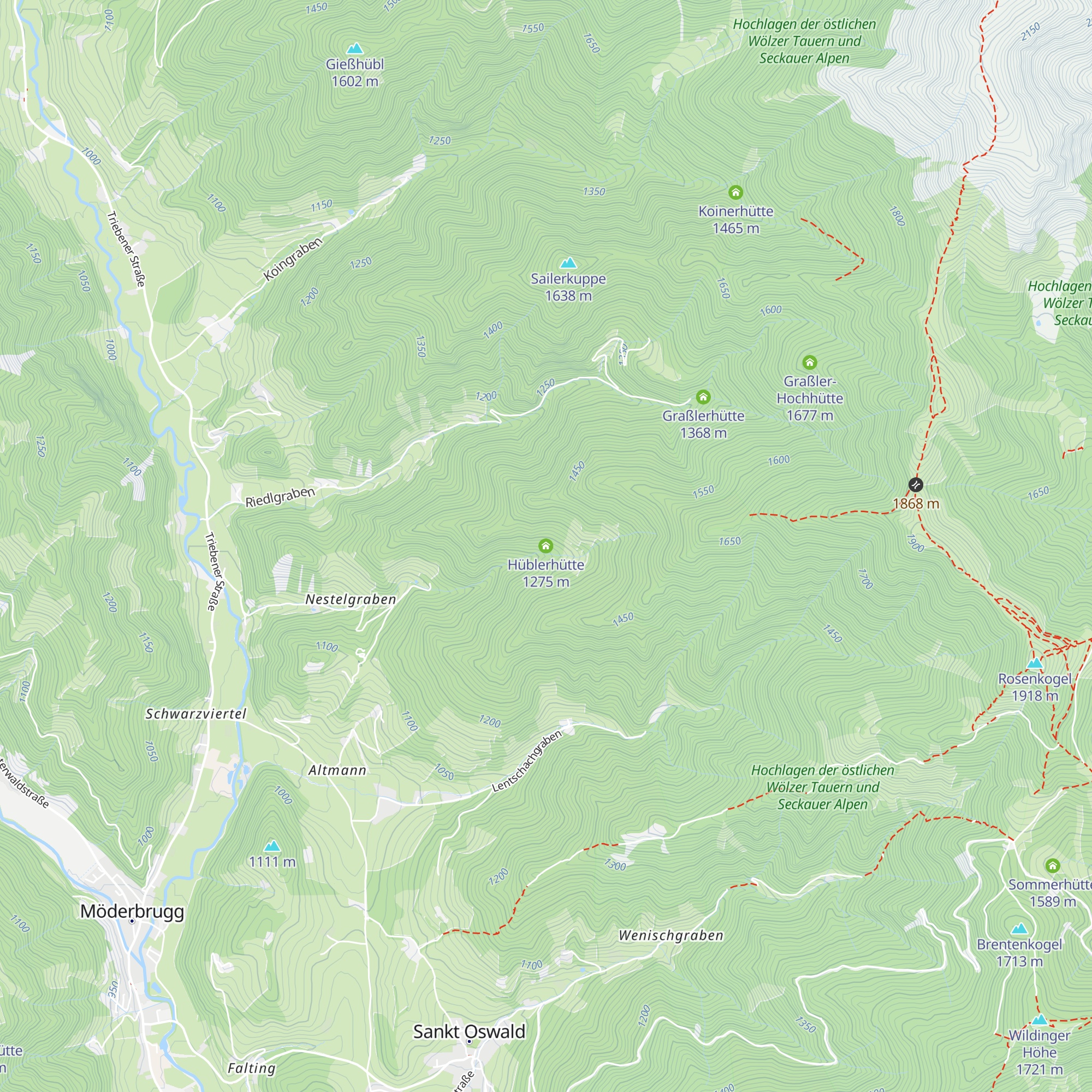 Hüblerhütte map
