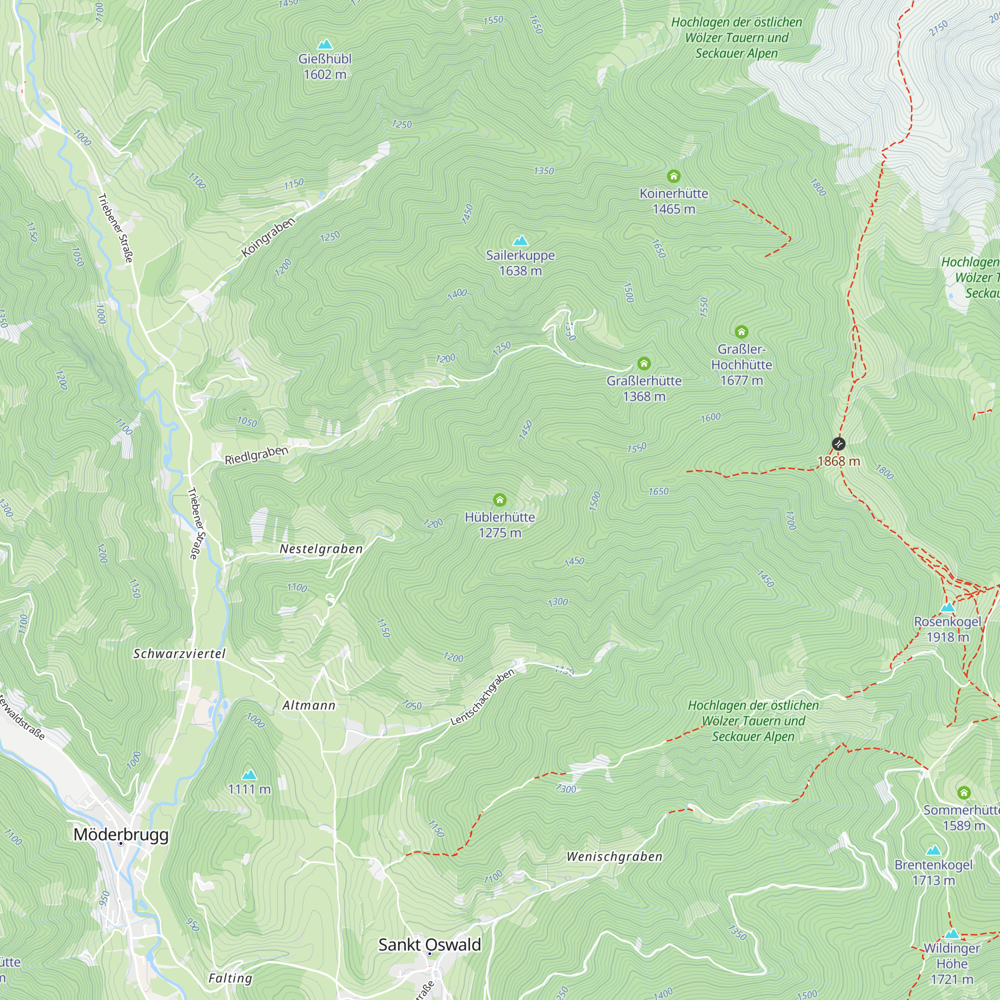Hüblerhütte map