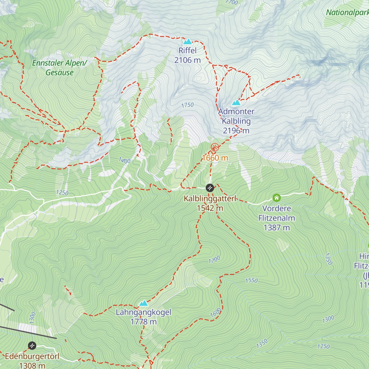 Oberst Klinke Hütte map