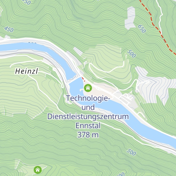 Map of Technologie- und Dienstleistungszentrum Ennstal
