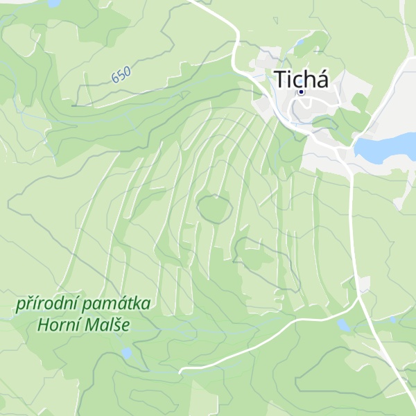 Map of Tichý vrch