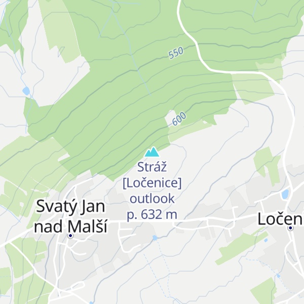 Map of Stráž [Ločenice] outlook p.