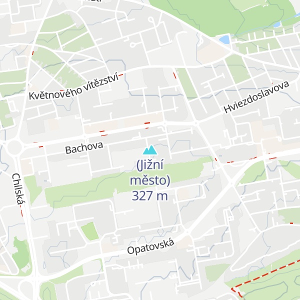Map of (Jižní město)
