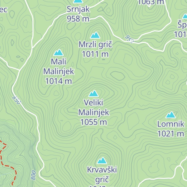 Map of Veliki Malinjek