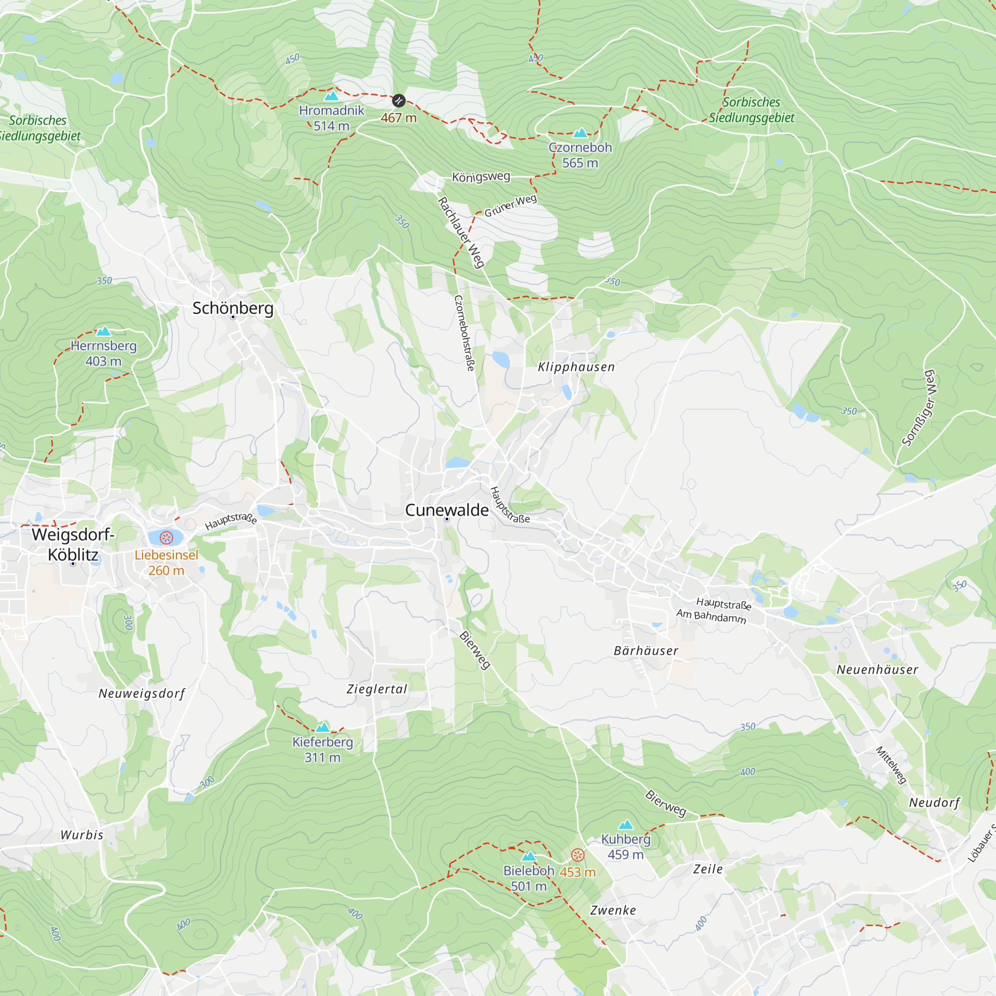 Touristinformation Cunewalde map