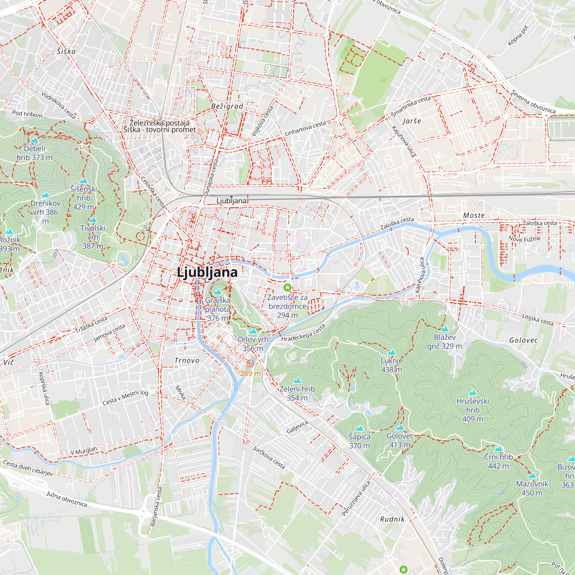 Zavetišče za brezdomce map