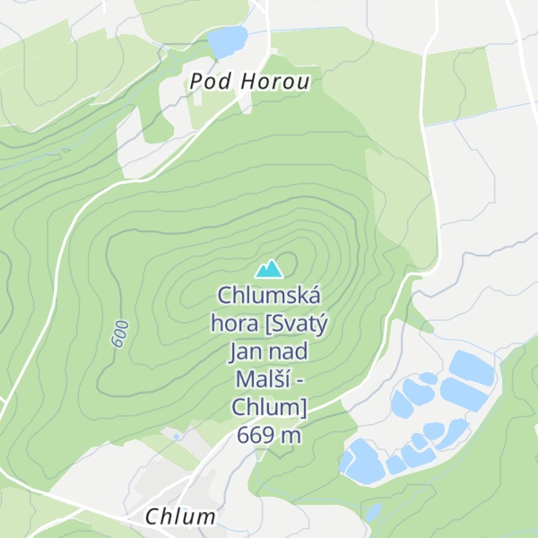 Map of Chlumská hora [Svatý Jan nad Malší - Chlum]