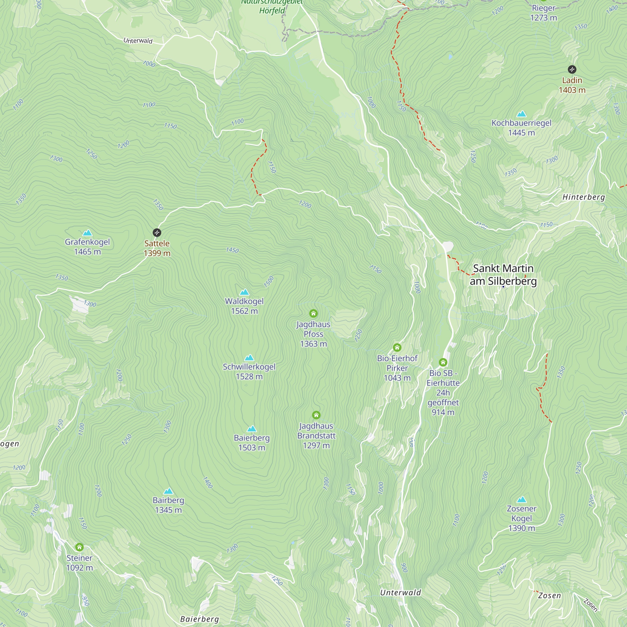 Jagdhaus Pfoss map