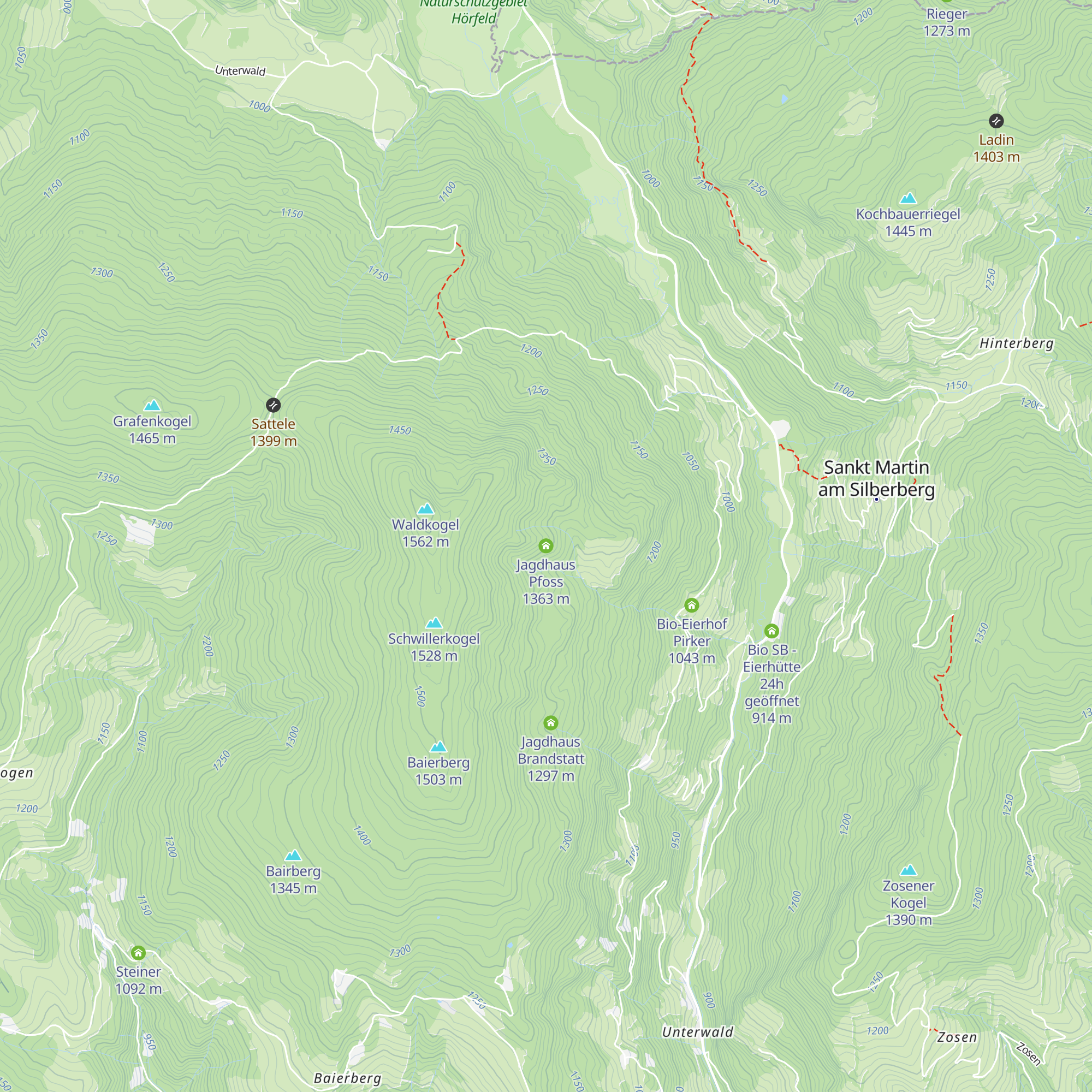Jagdhaus Pfoss map