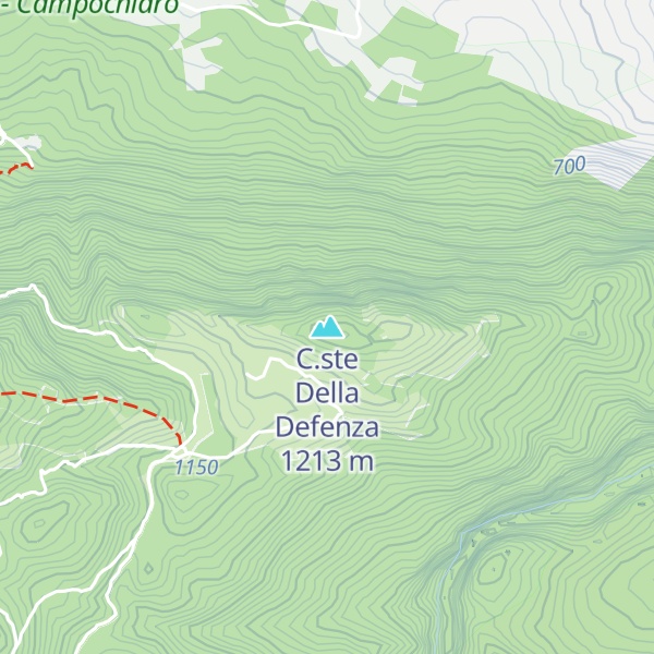 Map of C.ste Della Defenza