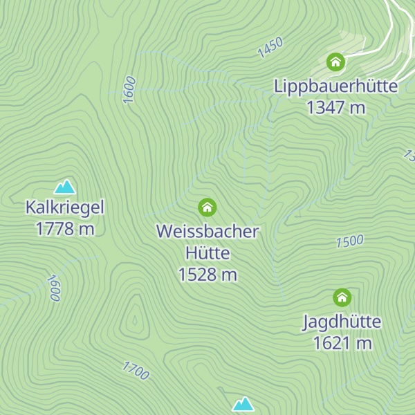 Map of Weissbacher Hütte