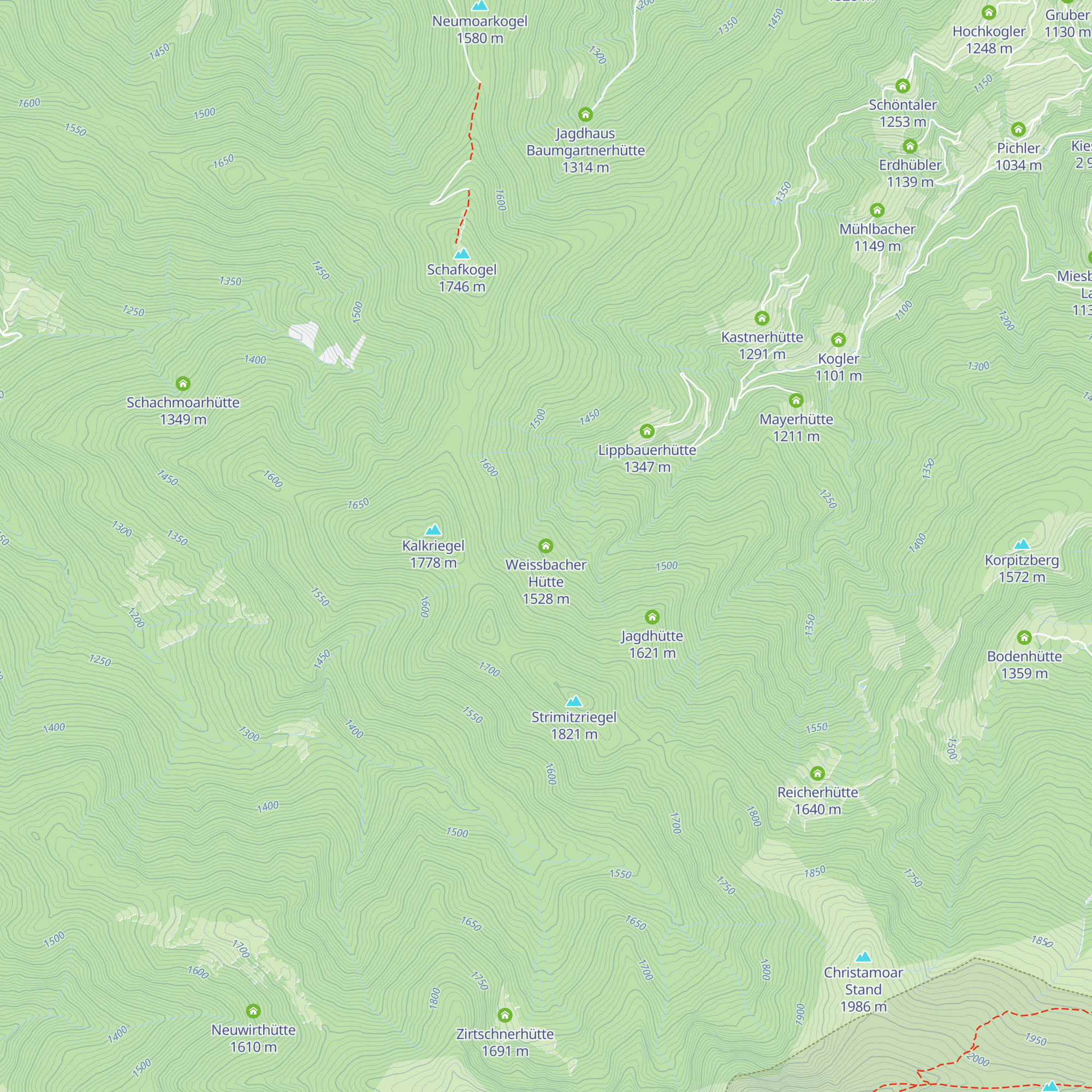 Weissbacher Hütte map