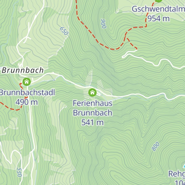 Map of Ferienhaus Brunnbach