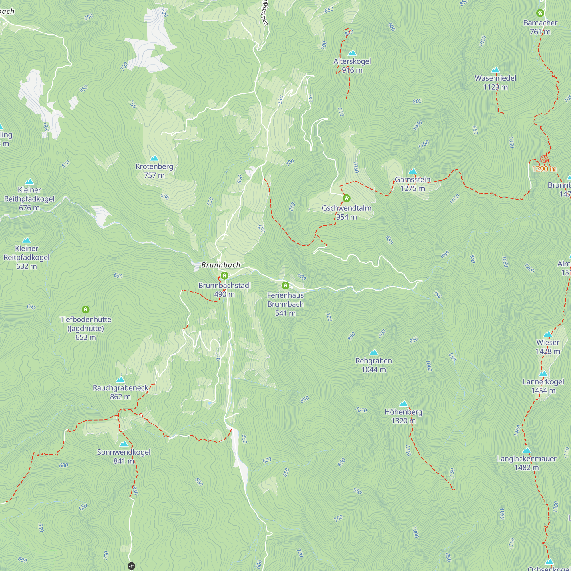 Ferienhaus Brunnbach map