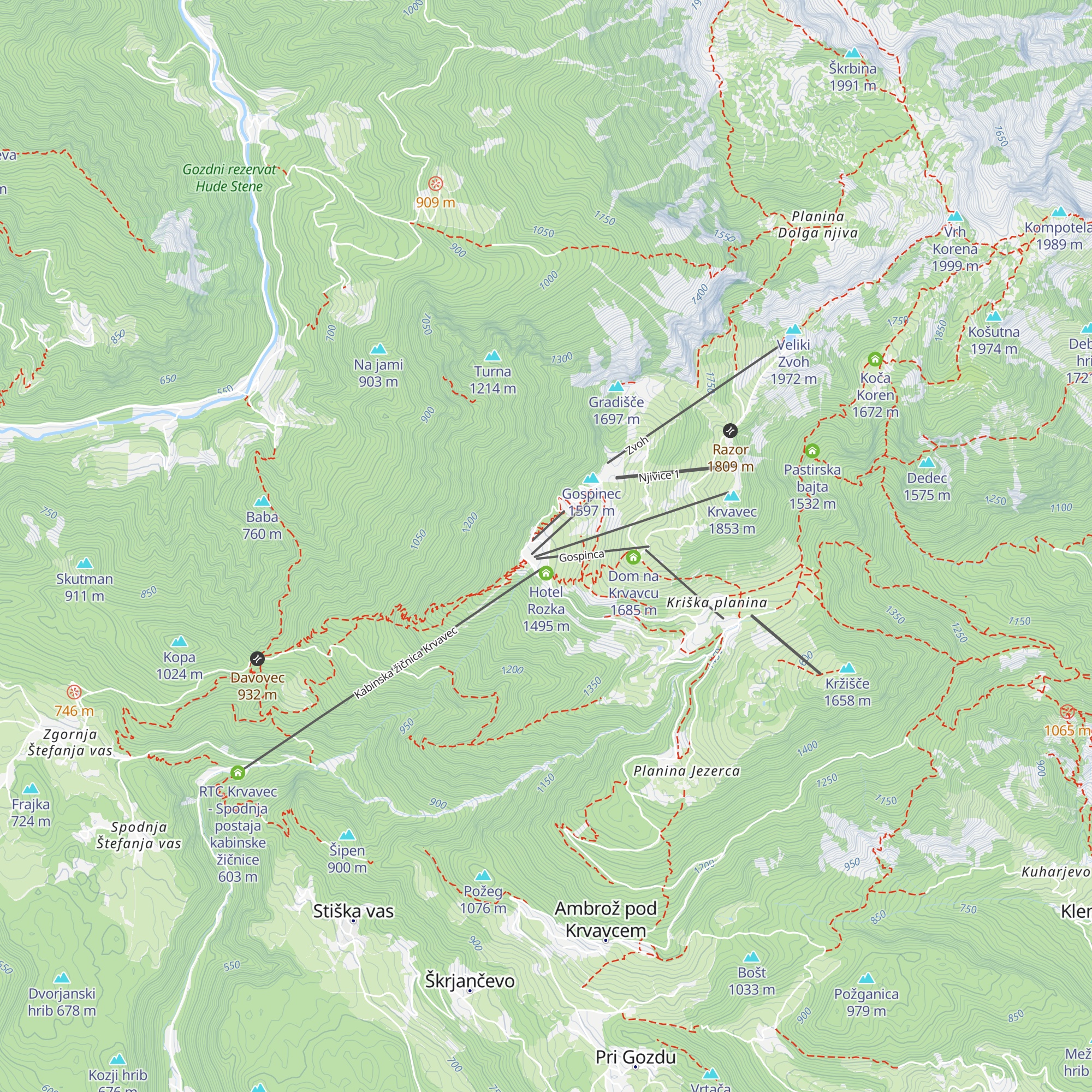 Brunarica Sonček map