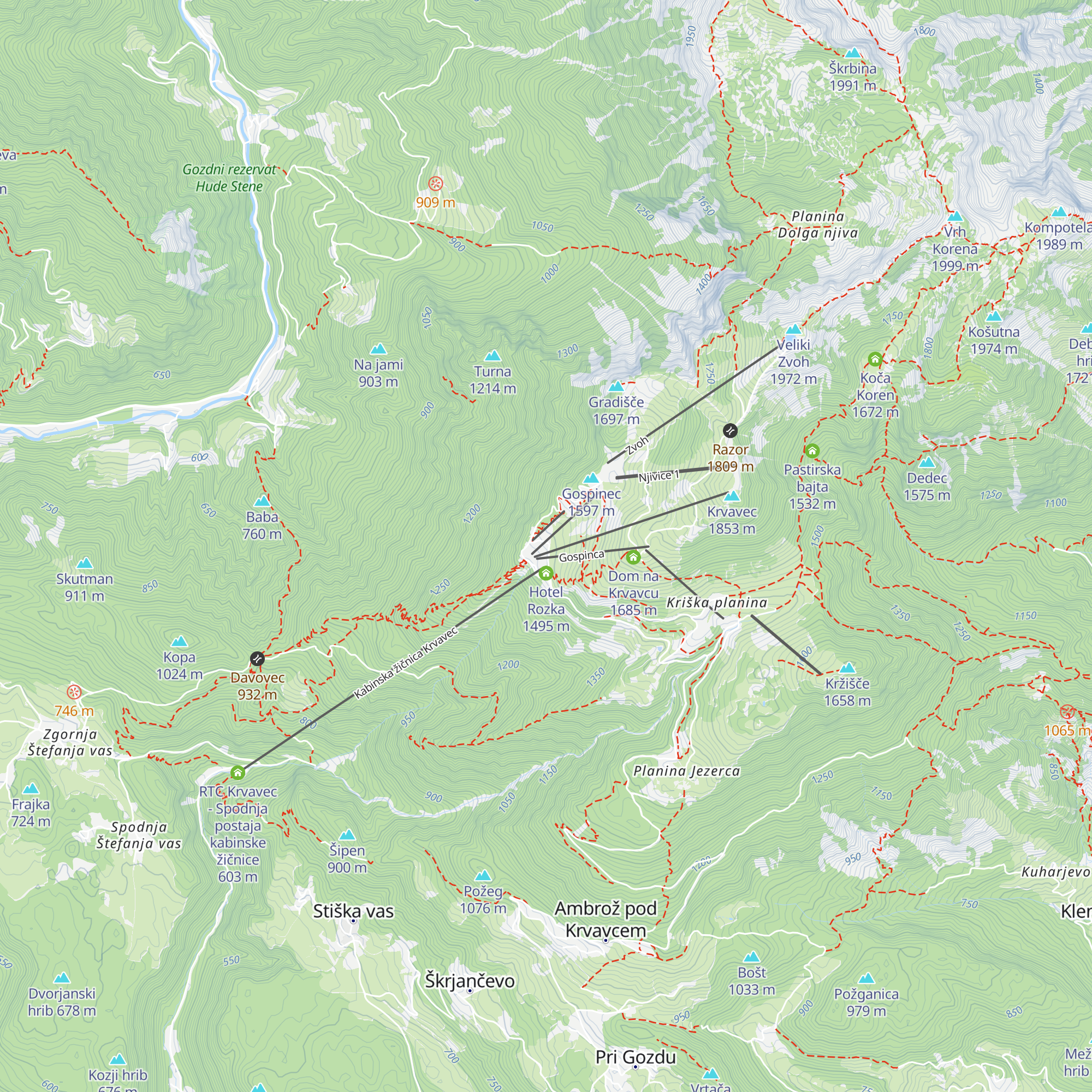 Brunarica Sonček map