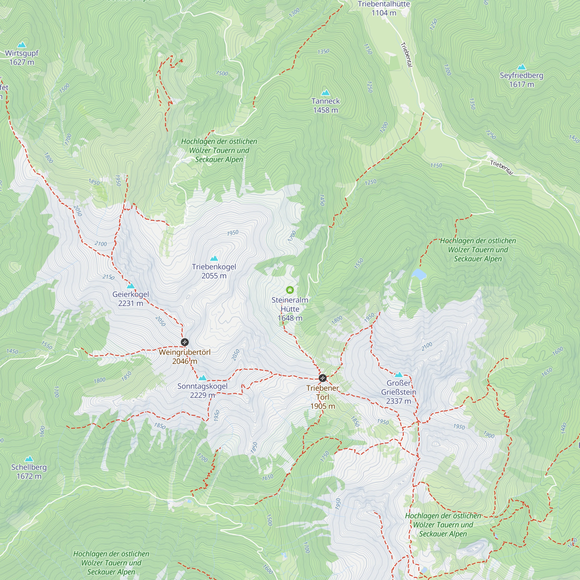 Steineralm Hütte map