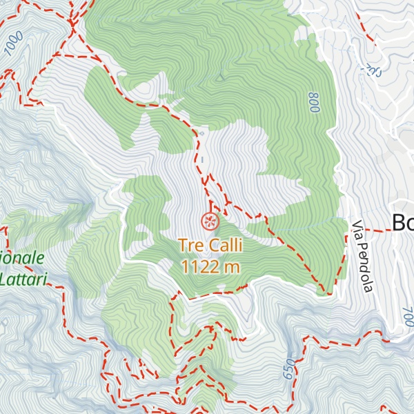 Map of Monte Tre Calli
