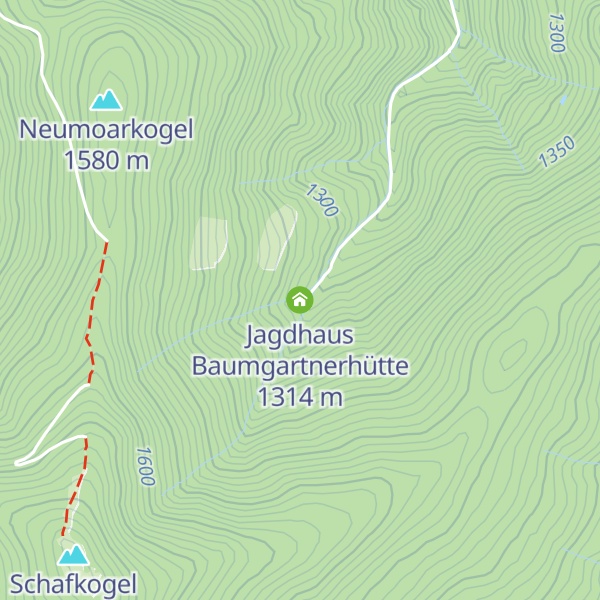 Map of Jagdhaus Baumgartnerhütte