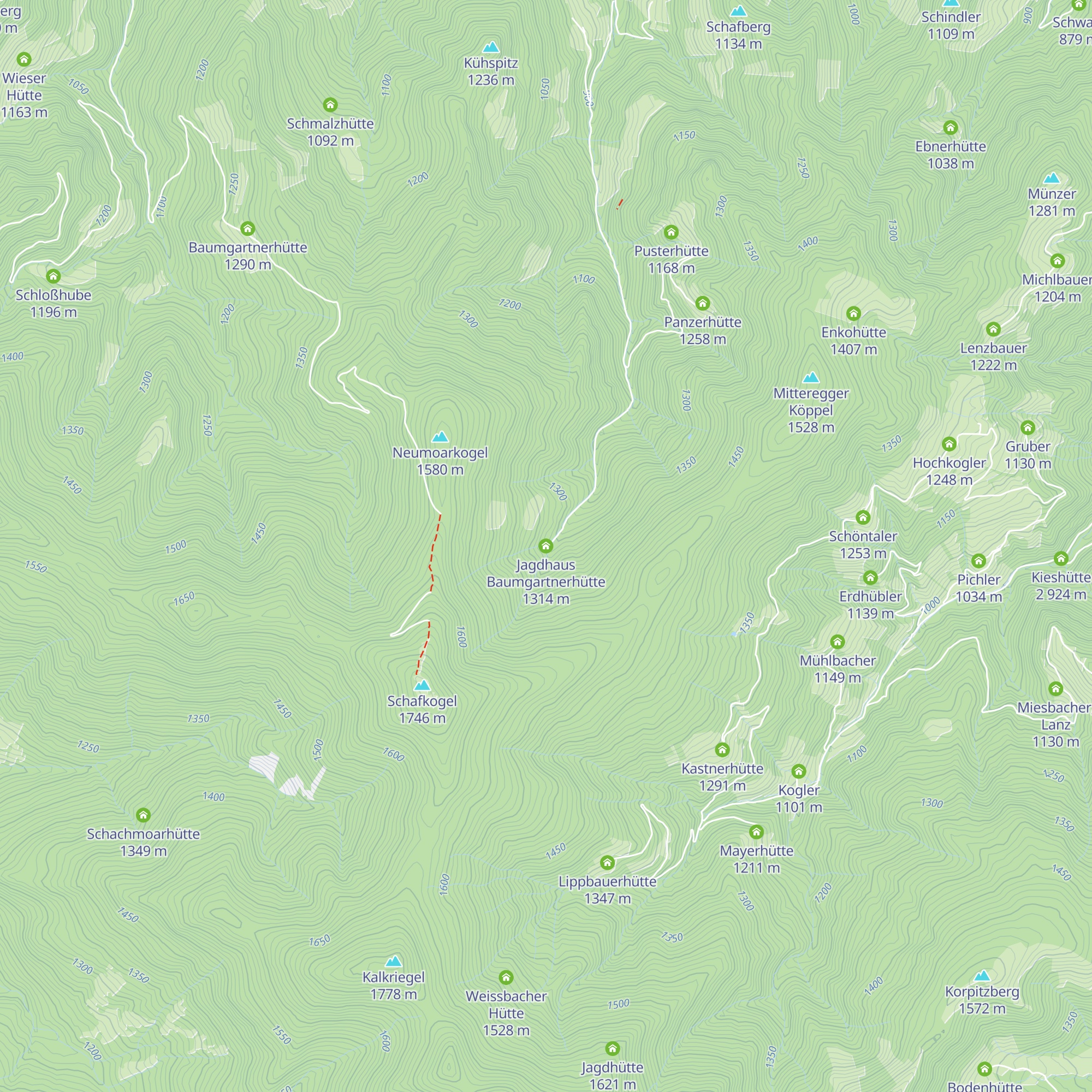 Jagdhaus Baumgartnerhütte map