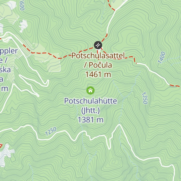 Map of Potschulahütte (Jhtt.)