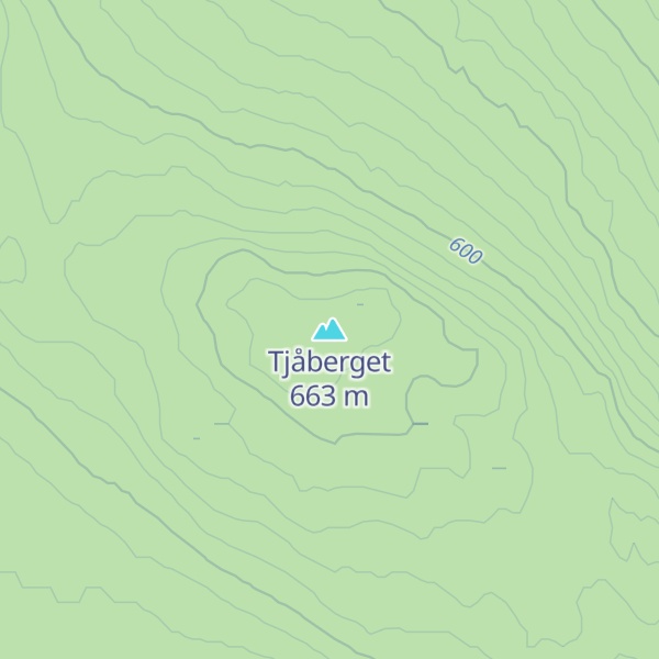 Map of Tjåberget