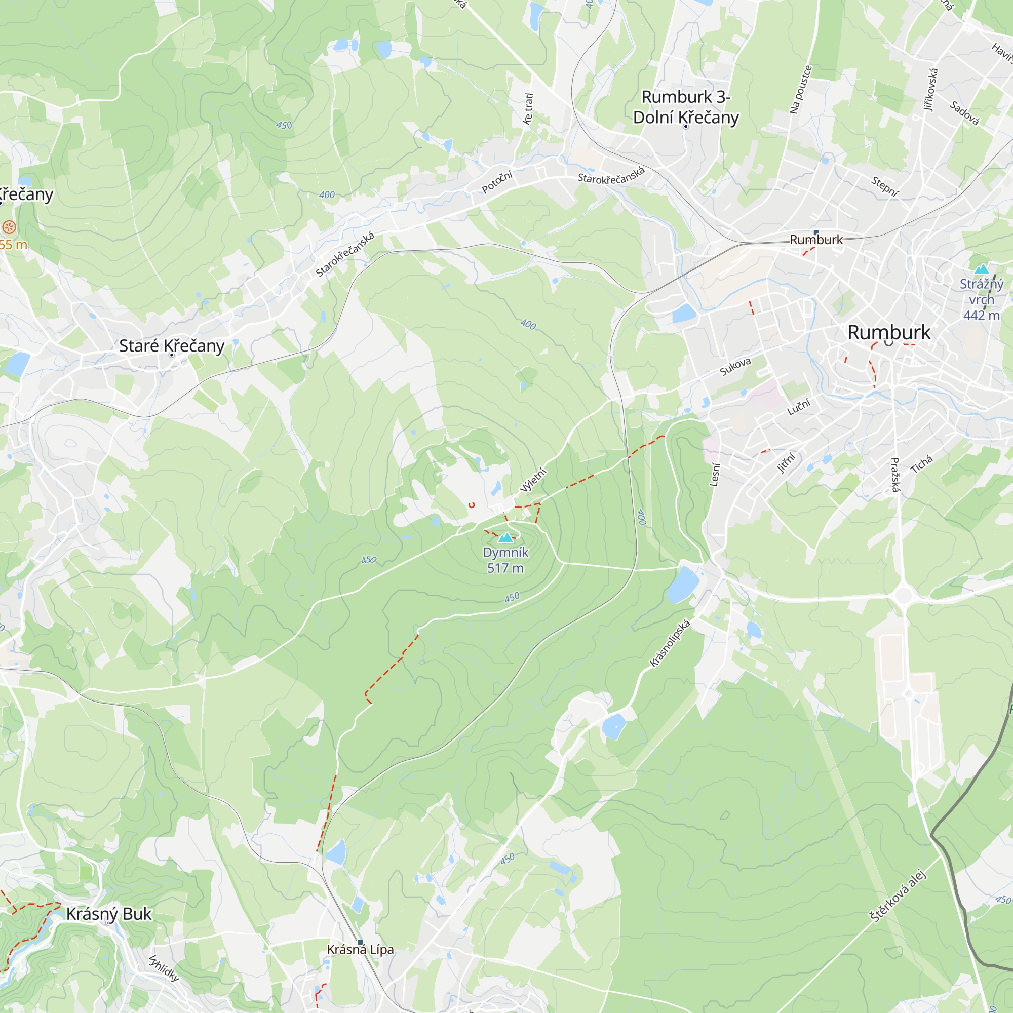 Restaurace Dymník map