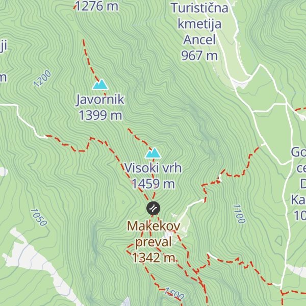 Map of Visoki vrh