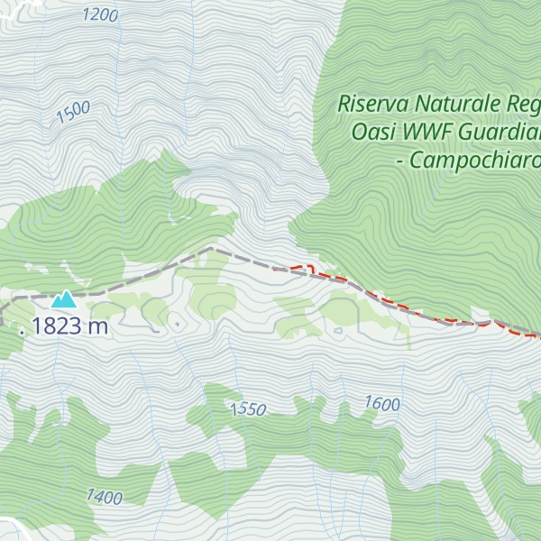 Map of Monte Mutria