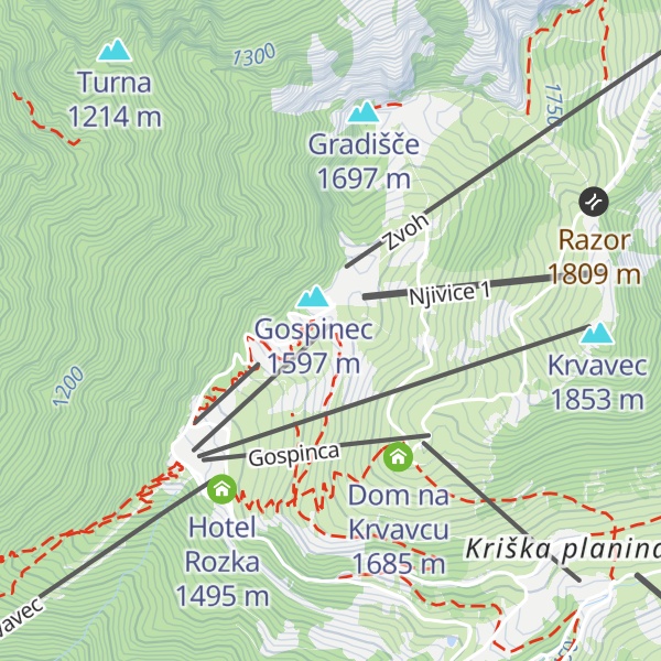 Map of Sladka terasa