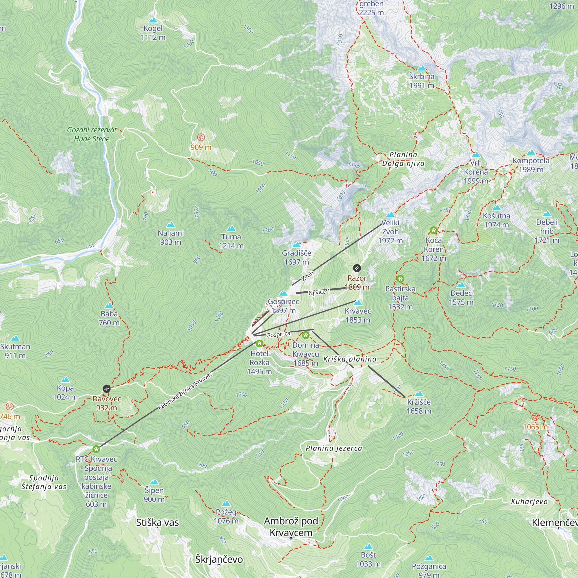 Plaža map