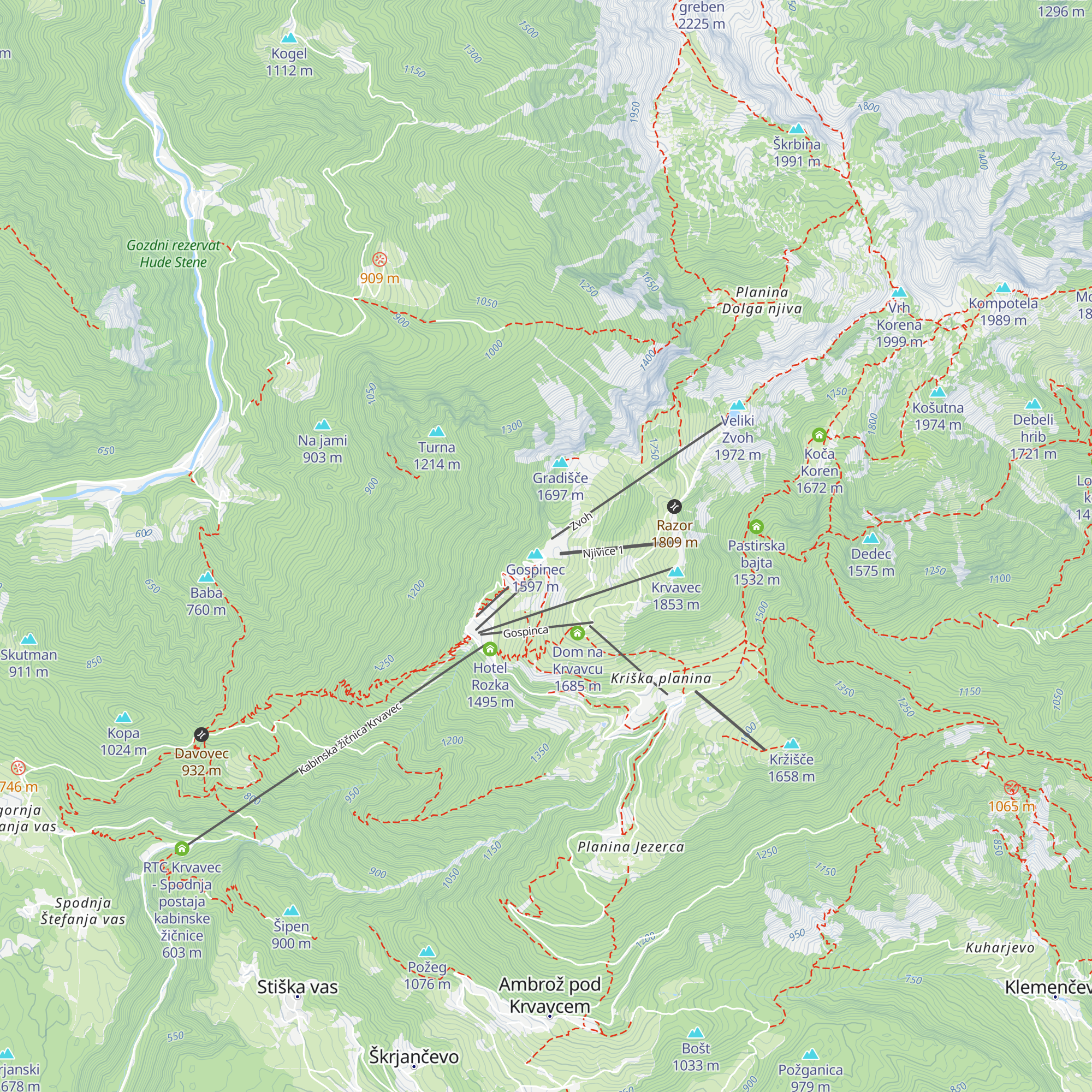 Plaža map