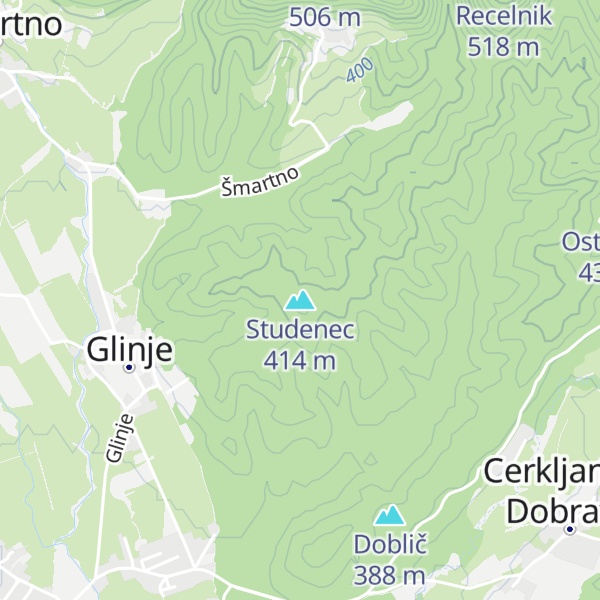 Map of Studenec