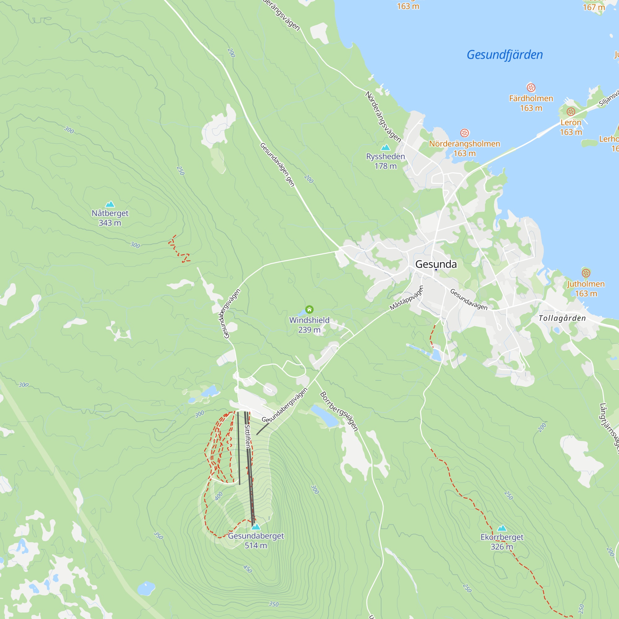 Windshield map