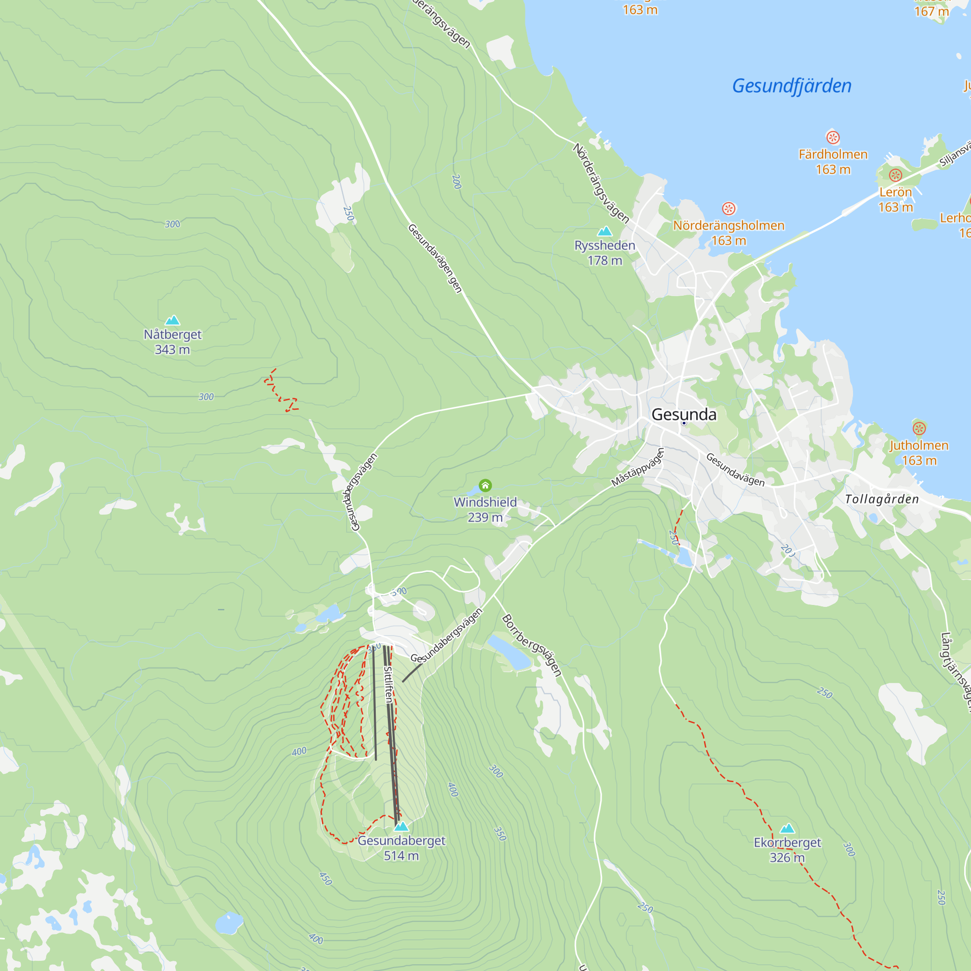 Windshield map