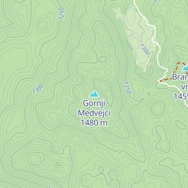 Map of Gornji Medvejci