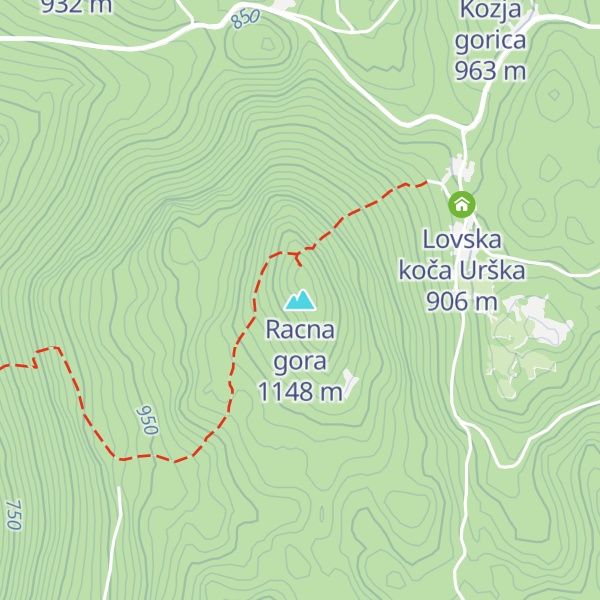 Map of Racna gora