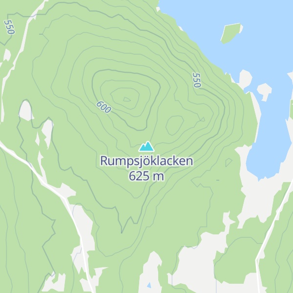 Map of Rumpsjöklacken