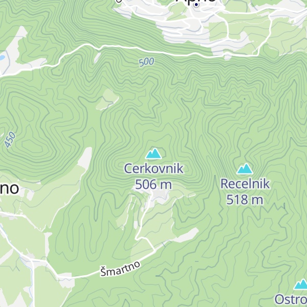 Map of Cerkovnik