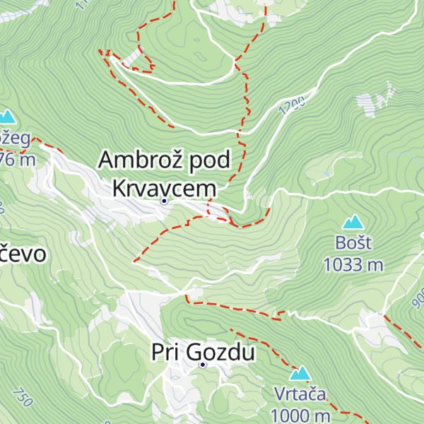 Map of Pr Ambružarju