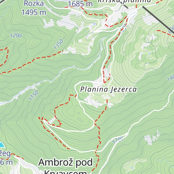 Map of Viženski vrh