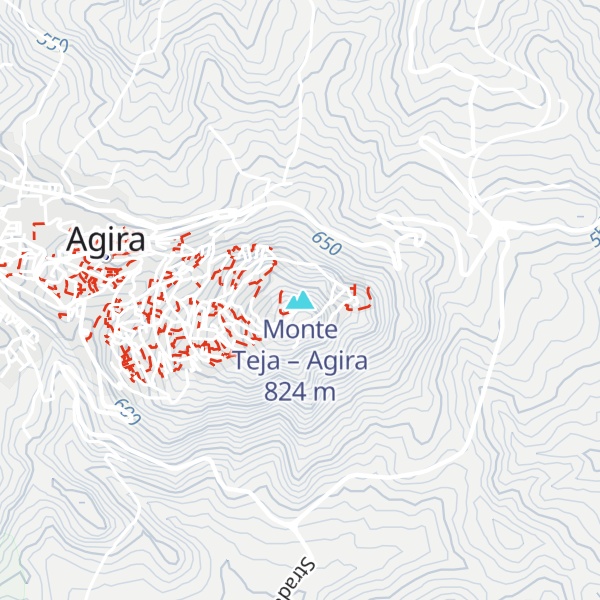 Map of Monte Teja – Agira