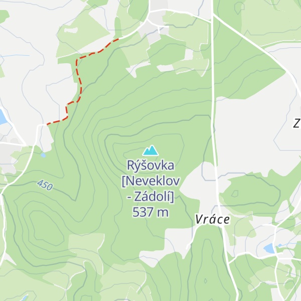Map of Rýšovka [Neveklov - Zádolí]
