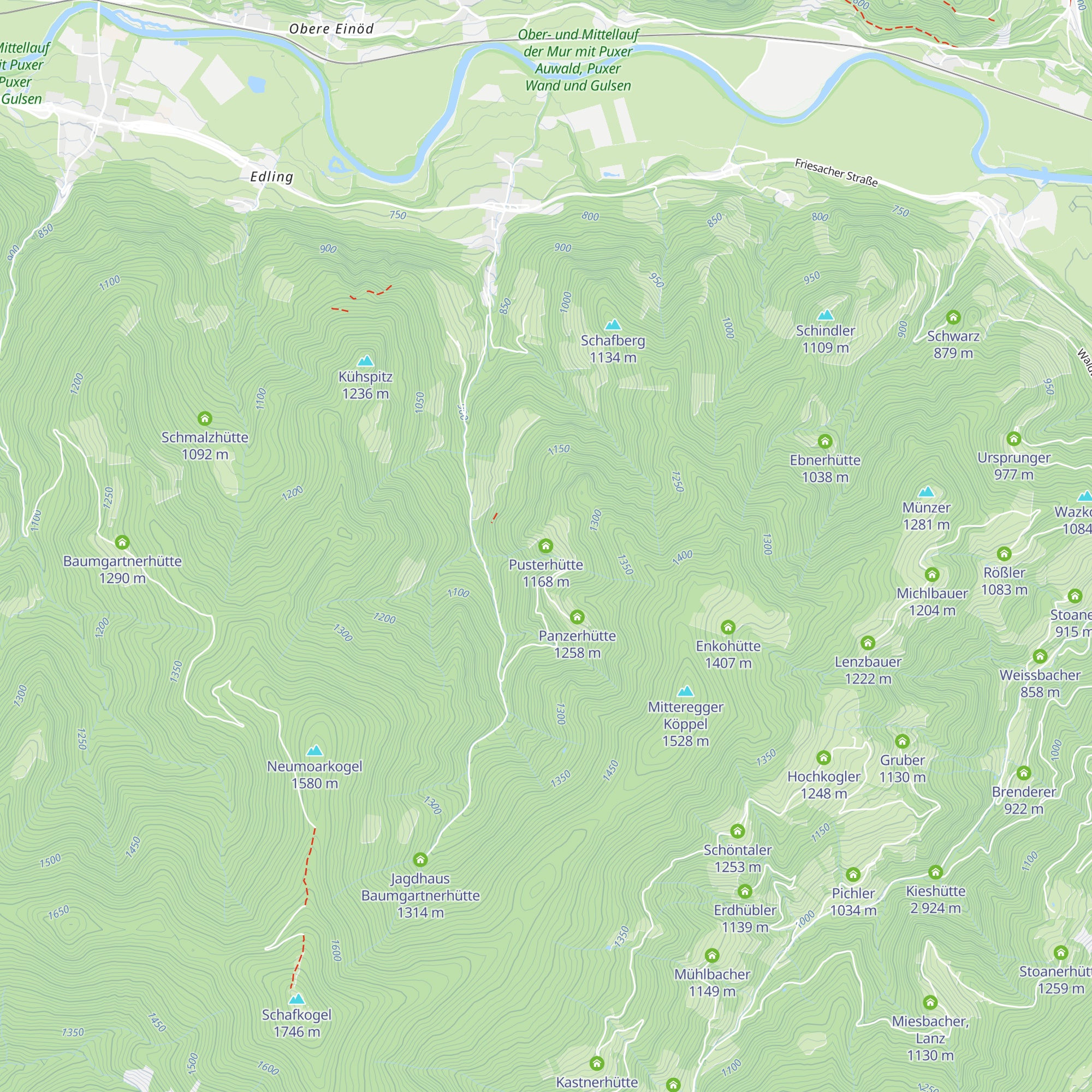 Pusterhütte map