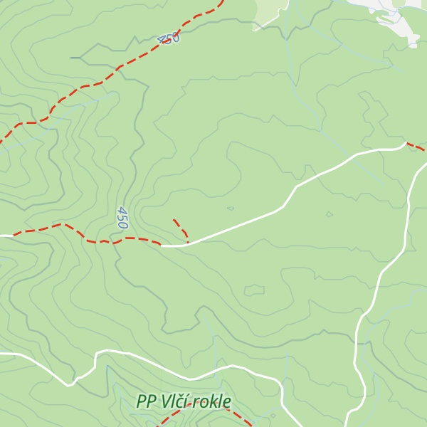 Map of Kněží hora