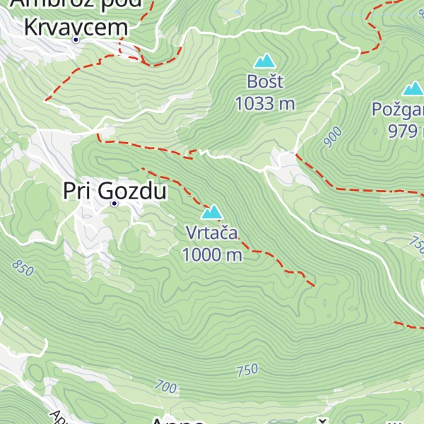 Map of Vrtača